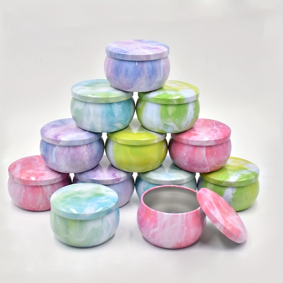 Candle Making Jars - Metal kaarsenpotjes met sterrenhemelpatroon, 6-pack, 2,5