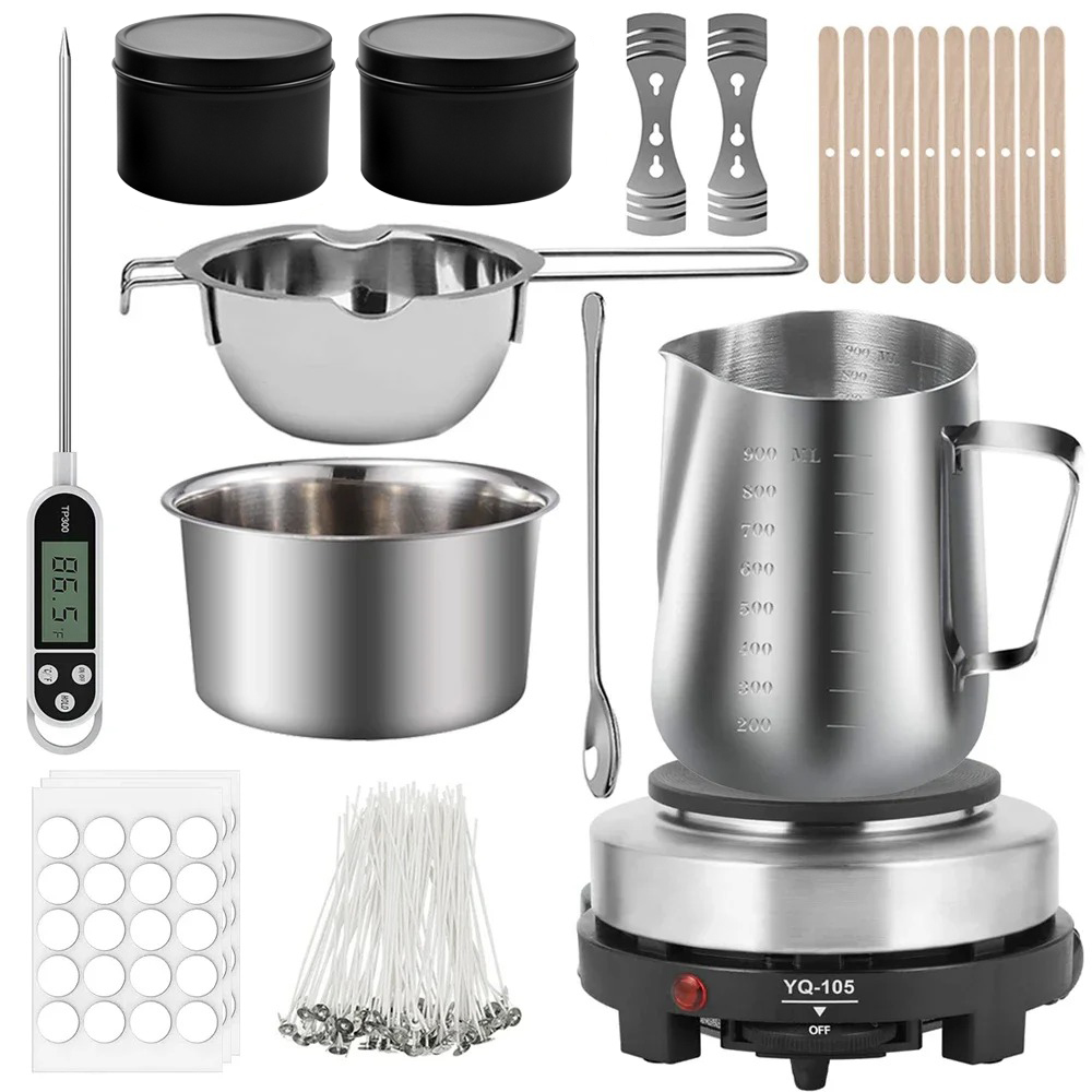 Candle Making Supplies - Glintmos DIY kaarsenmaakset met kookplaat, kaarsenmaakbenodigdheden