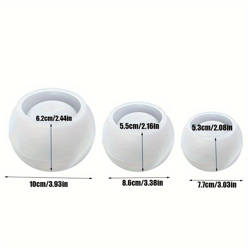Candle Making Jars - 3pcs-Ronde Bloempot Siliconen Mal 3 Maten