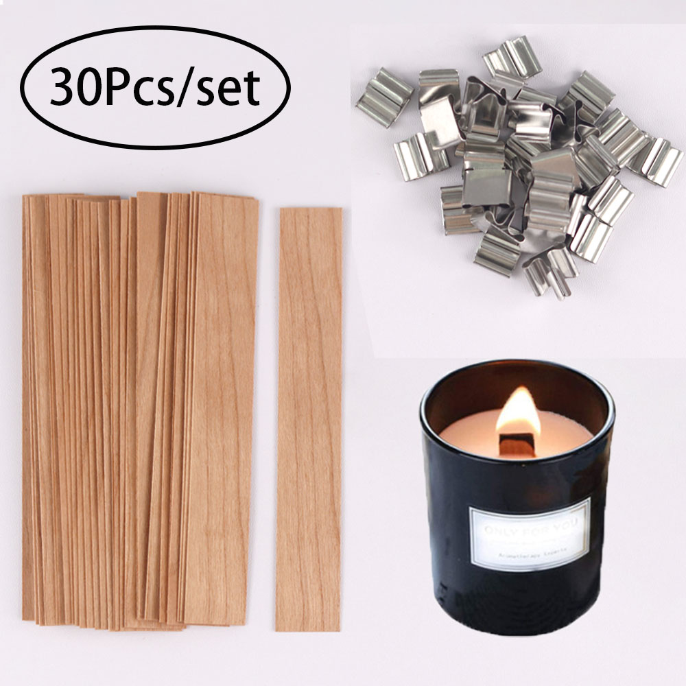 Candle Making Jars - 30 Stuks Houten Kaarsenwieken Kaarsen Maken
