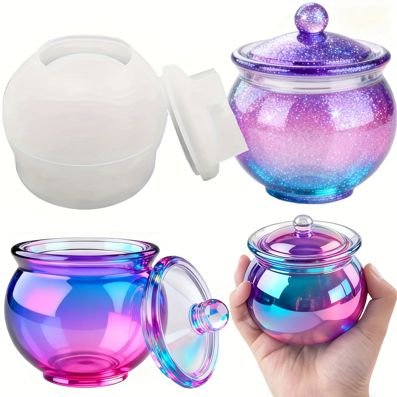 Candle Making Jars - 1 set ronde hars kunnen mallen