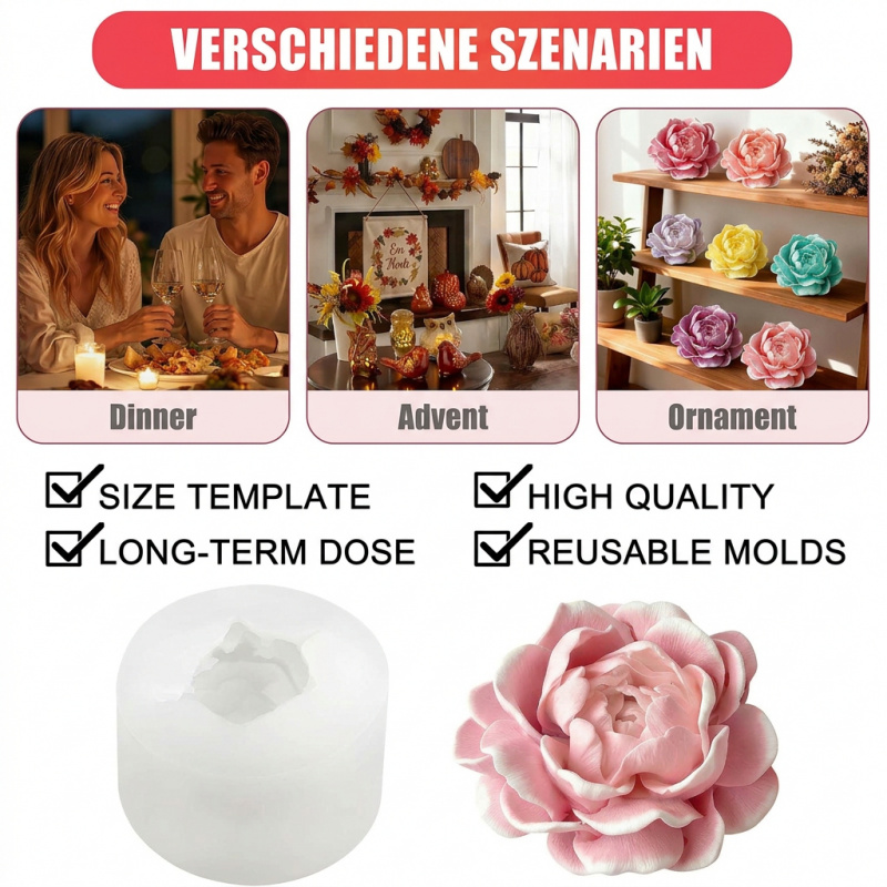 Siliconen mal voor jasmijnbloe - Candle Making Jars recensie en prijs