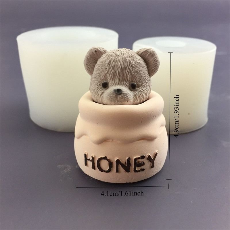 Schattige beer honingpot silic - Candle Making Jars recensie en prijs